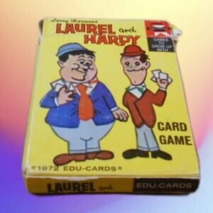 Vintage 1972 Laurel and Hardy Card Game Complete EDU-Cards Larry Harmon